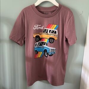 GAP Kids Short Sleeve Tee - Pink with Colorful Car Design